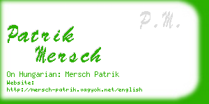 patrik mersch business card